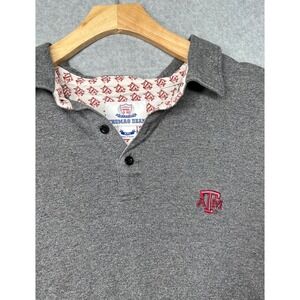 Thomas Dean Collegiate Texas A&M Aggies Polo Men's XXL Gray Embroidered Logo
